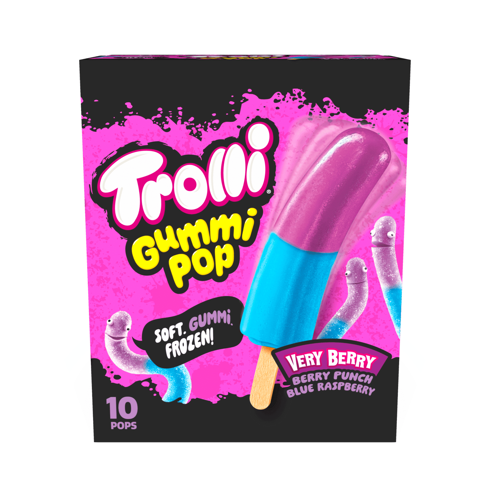 Trolli Gummy Popsicles box — official frozen gummy pops